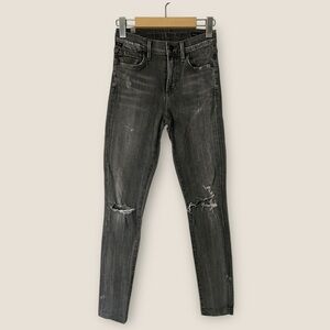 Citizens of Humanity Grey Distressed High Rise Skinny Jeans